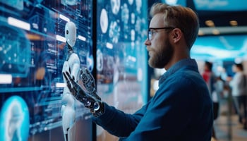 Marketer interacting with AI